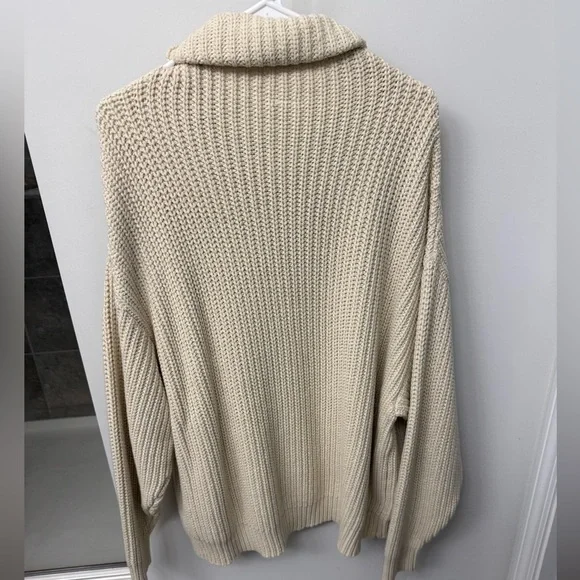 Free People “Swim Too Deep” Cream Turtle Neck Sweater - Picture 8 of 11